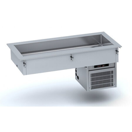 Cuve réfrigérée drop-in 160 mm - 2 à 5 bacs gn 1/1 - combisteel - r452a - acier inoxydable790 mm 1765x720x632mm