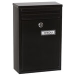 Boîte aux Lettres en Acier  Zaguán E5754  Avec Fente Arrière  Noir