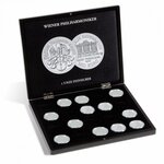 Coffret noir pour 20 pièces de 1 once argent Philharmonique de Vienne.