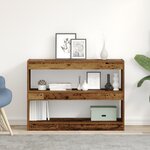 Bibliothèque/Paravent vidaXL en bois vieilli  100x30x72 cm  Fabriqué en bois reconstitué