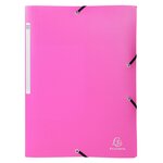 Chemise À Élastiques 3 Rabats Pp Opak - A4 - Rose - Exacompta