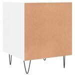 vidaXL Tables de chevet 2 Pièces blanc 40x40x50 cm bois d’ingénierie