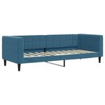 vidaXL Lit de jour avec gigogne et tiroirs bleu 80x200 cm velours