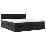 vidaXL Lit avec rangement et LED Noir 180 x 200 cm Cuir synthétique