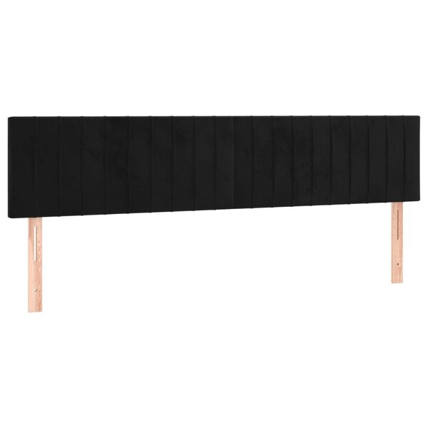 vidaXL Têtes de lit 2 Pièces Noir 100x5x78/88 cm Velours