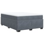 vidaXL Sommier à lattes de lit et matelas Gris foncé 140x190cm Velours