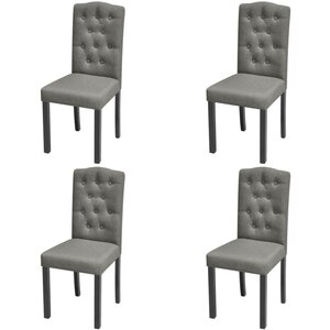 vidaXL Chaises à manger lot de 4 gris tissu