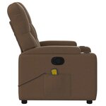 vidaXL Fauteuil de massage inclinable Marron Tissu