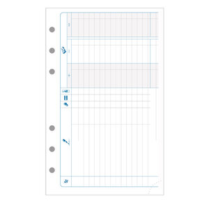 Recharge accessoire Exatime 17 recettes-dépenses Pack 47 feuillets 172x105 mm EXACOMPTA