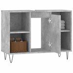 vidaXL Armoire salle de bain gris béton 80x33x60cm bois d'ingénierie