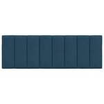 vidaXL Coussin de tête de lit Hanko bleu 120 cm velours
