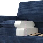 vidaXL Canapé Bleu marine 76 x 81 x 87 5 cm Polyester