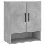 vidaXL Armoire murale gris béton 60x31x70 cm bois d'ingénierie
