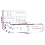 vidaXL Cadre de lit sans matelas blanc 150x200 cm bois de pin massif
