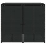 vidaXL Boîte de poubelle 2 Pièces Noir 65 x 80 x 115 cm Polyéthylène