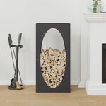 vidaXL Portant de bois chauffage noir 50x23x100 cm