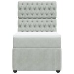 vidaXL Sommier à lattes de lit et matelas Gris clair 80x200 cm Velours