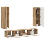 vidaXL Ensemble meuble TV 3 Pièces Chêne artisanal Bois d'ingénierie