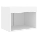 vidaXL Meuble TV muraux 4 Pièces avec lumières LED blanc