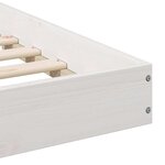 vidaXL Cadre de lit Blanc 140 x 210 cm Pin massif