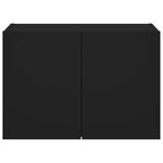 vidaXL Meuble TV mural avec lumières LED noir 60x35x41 cm