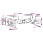 vidaXL Ensemble de canapés d'extérieur 10 Pièces Blanc et crème