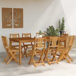 vidaXL Chaises de bistrot d'extérieur 8 Pièces Naturel 40 x 42 x 85 cm