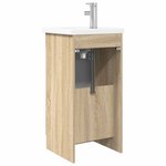 vidaXL Meuble de salle de bain avec évier Chêne Sonoma