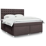 vidaXL Sommier à lattes de lit avec matelas Marron foncé 180x200 cm