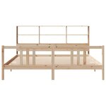 vidaXL Lit bibliothèque sans matelas 200x200 cm bois massif de pin