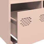 vidaXL Buffet haut rose 101 5x39x103 5 cm acier