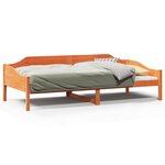 vidaXL Cadre de lit sans matelas cire marron 90x190 cm bois pin massif