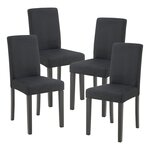 Lot de 4 chaises de salle à manger 89 x 43 x 54 cm moderne design robuste noir 03_0009830