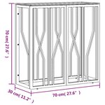 vidaXL Table console doré 70x30x70 cm acier inoxydable et verre