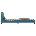 vidaXL Cadre de lit avec tête de lit bleu 80x200 cm velours
