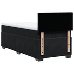 vidaXL Sommier à lattes de lit avec matelas Noir 90x200 cm Velours