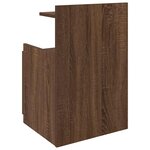vidaXL Table de chevet avec 2 tiroirs Chêne brun 40 x 36 5 x 62 cm