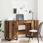 vidaXL Bureau Bois ancien 140 x 50 x 75 cm Bois d'ingénierie