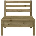 vidaXL Canapé de jardin sans accoudoirs bois pin imprégné