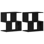 vidaXL Cabinet de chevet 2 Pièces Chêne noir 50 x 30 x 51 5 cm