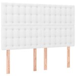 vidaXL Sommier à lattes de lit avec matelas Blanc 140x200cm Similicuir