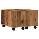 vidaXL Table basse vieux bois 60x60x38 cm bois d'ingénierie