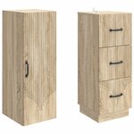 vidaXL Ensemble de Meubles 2 Pièces Chêne Sonoma 33 x 34 5 x 87 cm