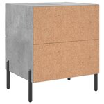 vidaXL Tables de chevet 2Pièces gris béton 40x35x47 5cm bois d’ingénierie