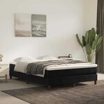 vidaXL Matelas de lit à ressorts ensachés noir 140x220x20 cm velours