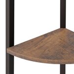 vidaXL Étagère d'angle 5 niveaux Marron foncé et noir 45 5x31 5x180 cm
