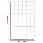 vidaXL Duvet d'hiver Argenté 220 x 140 cm Satin et Microfibre