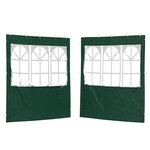 vidaXL Mur de tente de fête 2 pièces 200 x 195 cm Vert PE et acier