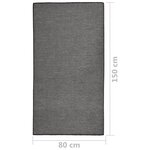 vidaXL Tapis à tissage plat d'extérieur 80x150 cm Gris