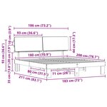 vidaXL Cadre de lit avec tête de lit rembourrée Noir 180 x 200 cm